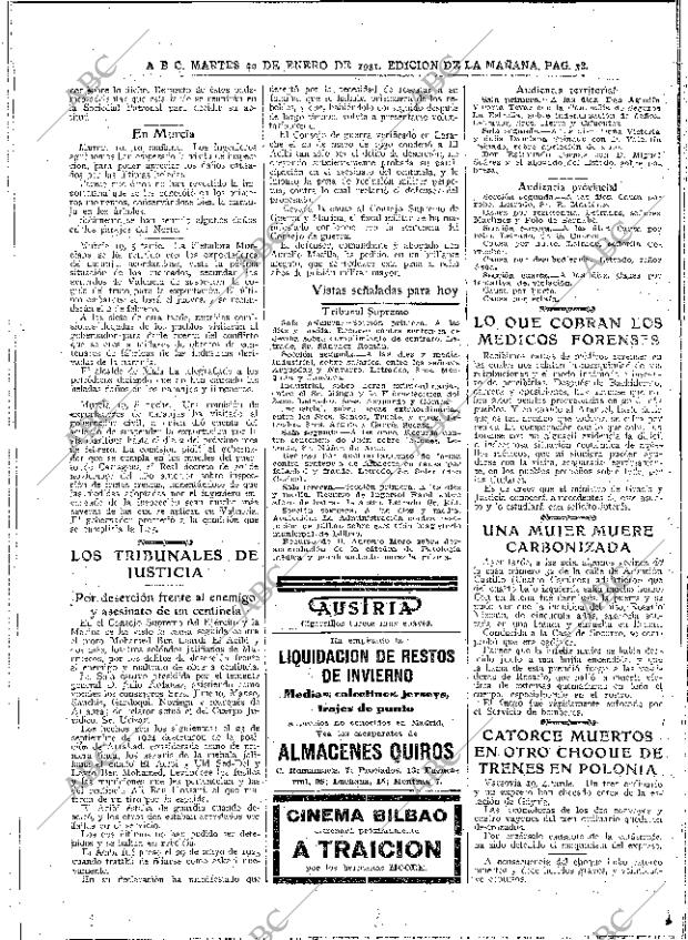 ABC MADRID 20-01-1931 página 38