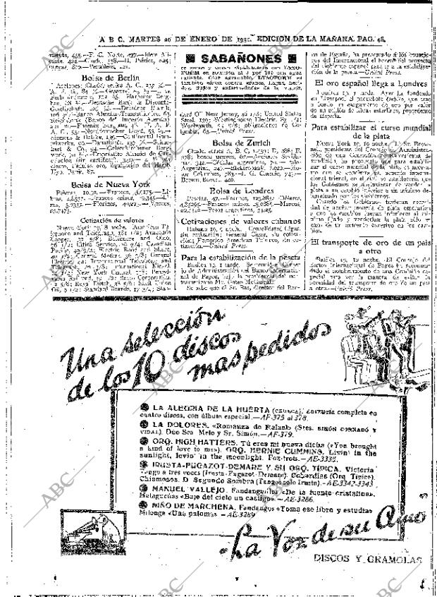 ABC MADRID 20-01-1931 página 46