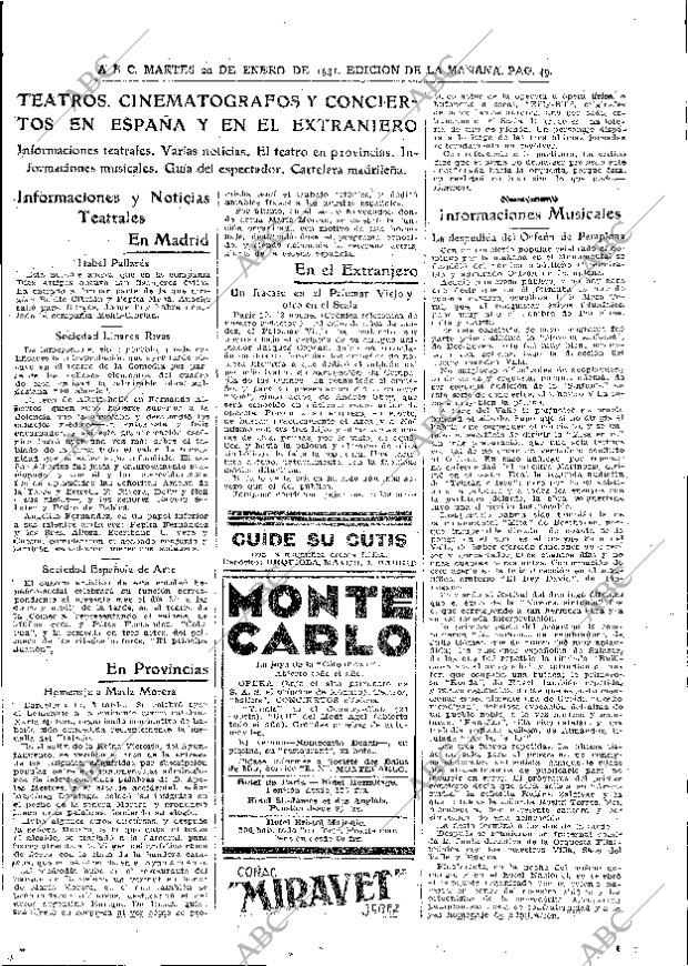 ABC MADRID 20-01-1931 página 49