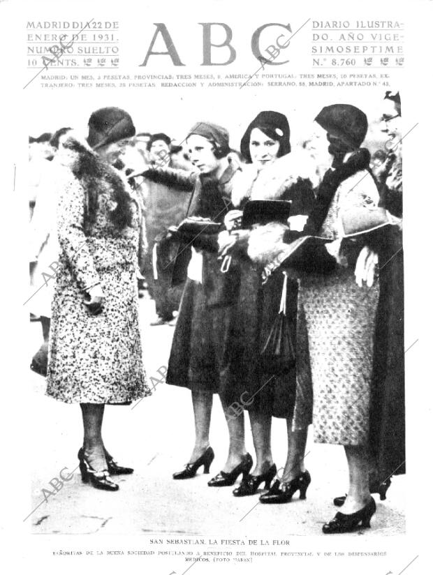 ABC MADRID 22-01-1931 página 1
