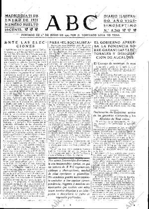 ABC MADRID 22-01-1931 página 25