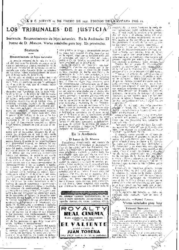ABC MADRID 22-01-1931 página 39
