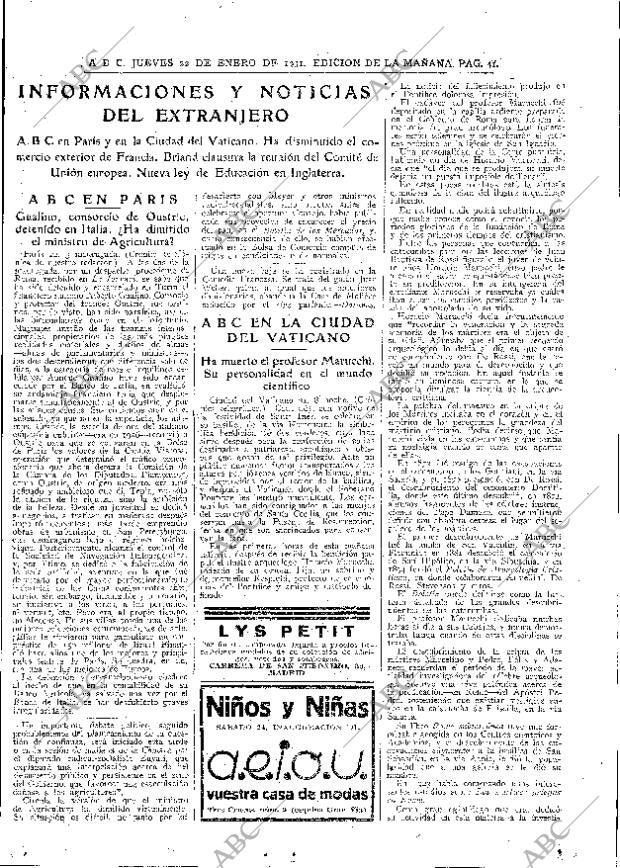 ABC MADRID 22-01-1931 página 41