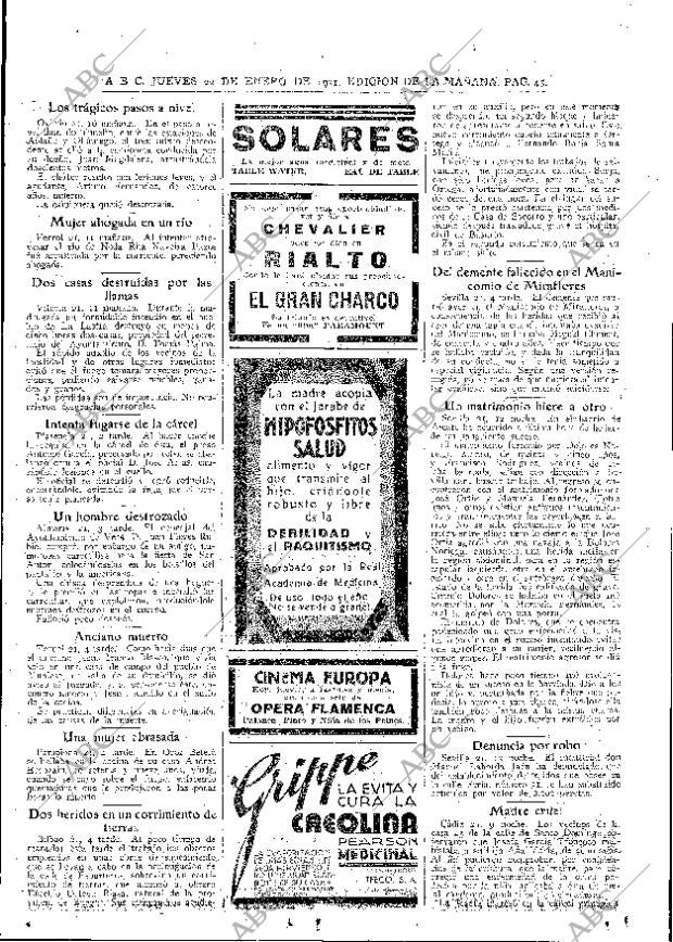 ABC MADRID 22-01-1931 página 45