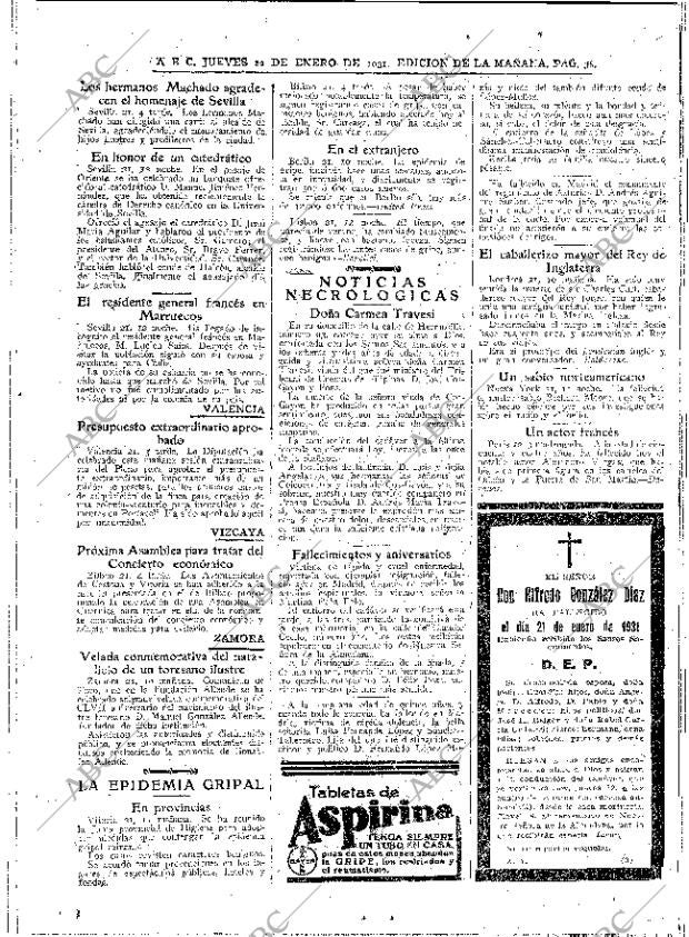 ABC MADRID 22-01-1931 página 50