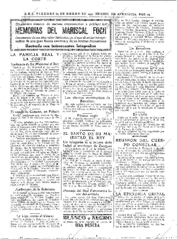 ABC SEVILLA 23-01-1931 página 20