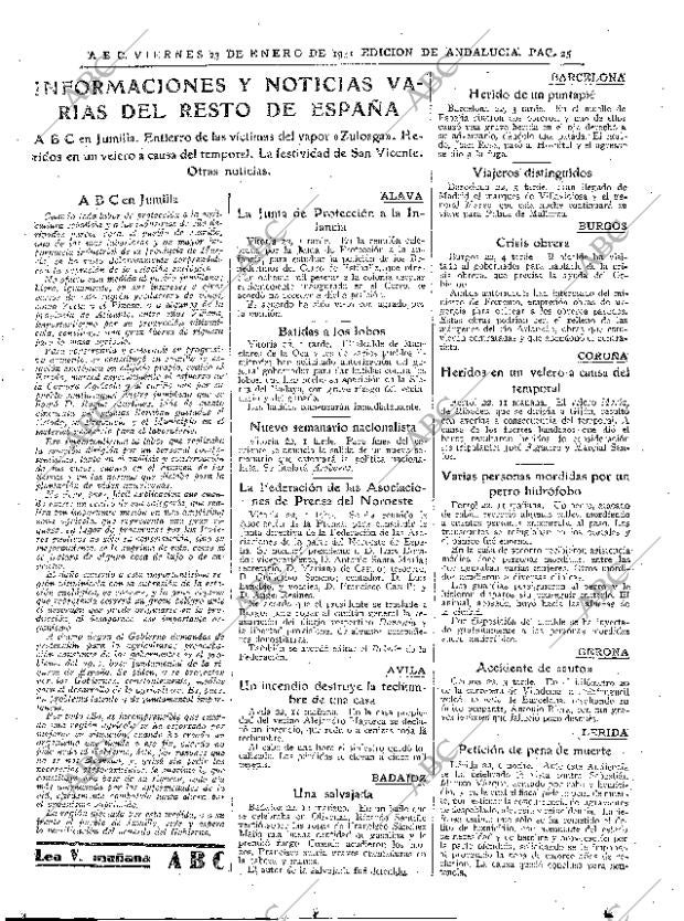 ABC SEVILLA 23-01-1931 página 21