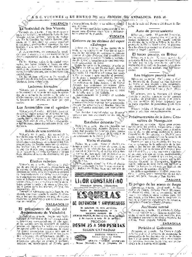 ABC SEVILLA 23-01-1931 página 22