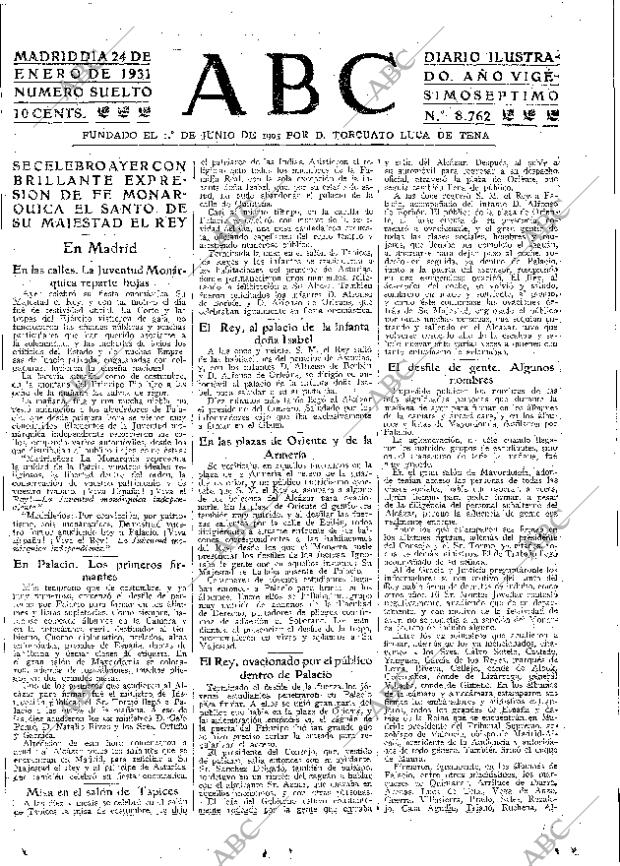ABC MADRID 24-01-1931 página 21