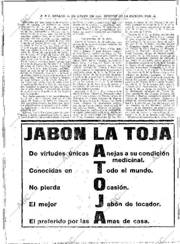 ABC MADRID 24-01-1931 página 26