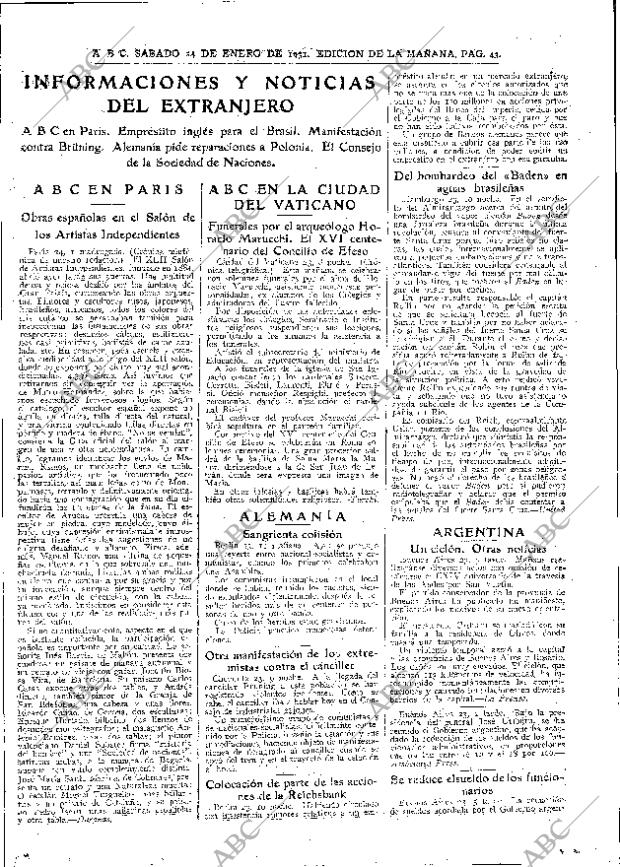 ABC MADRID 24-01-1931 página 41