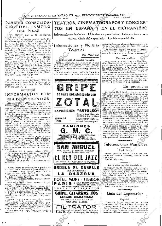 ABC MADRID 24-01-1931 página 49