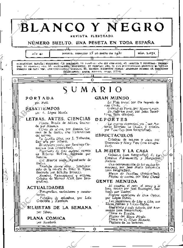 BLANCO Y NEGRO MADRID 25-01-1931 página 3
