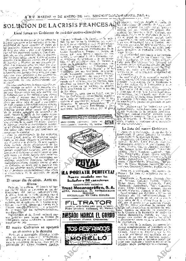 ABC MADRID 27-01-1931 página 27