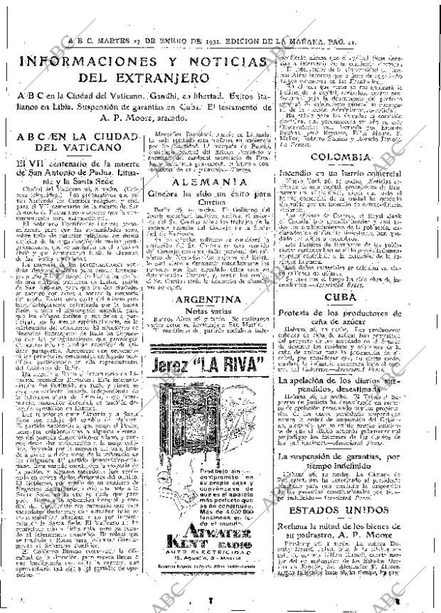 ABC MADRID 27-01-1931 página 41