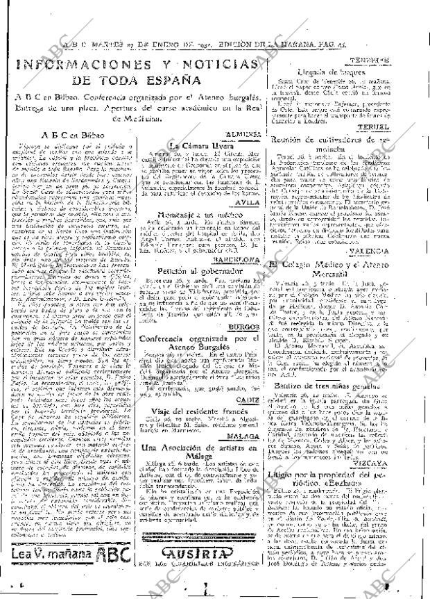 ABC MADRID 27-01-1931 página 45
