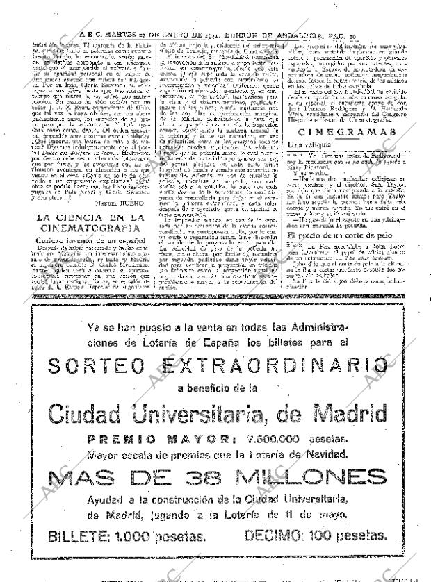 ABC SEVILLA 27-01-1931 página 16