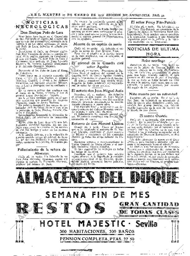 ABC SEVILLA 27-01-1931 página 32