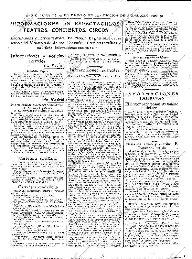 ABC SEVILLA 29-01-1931 página 30