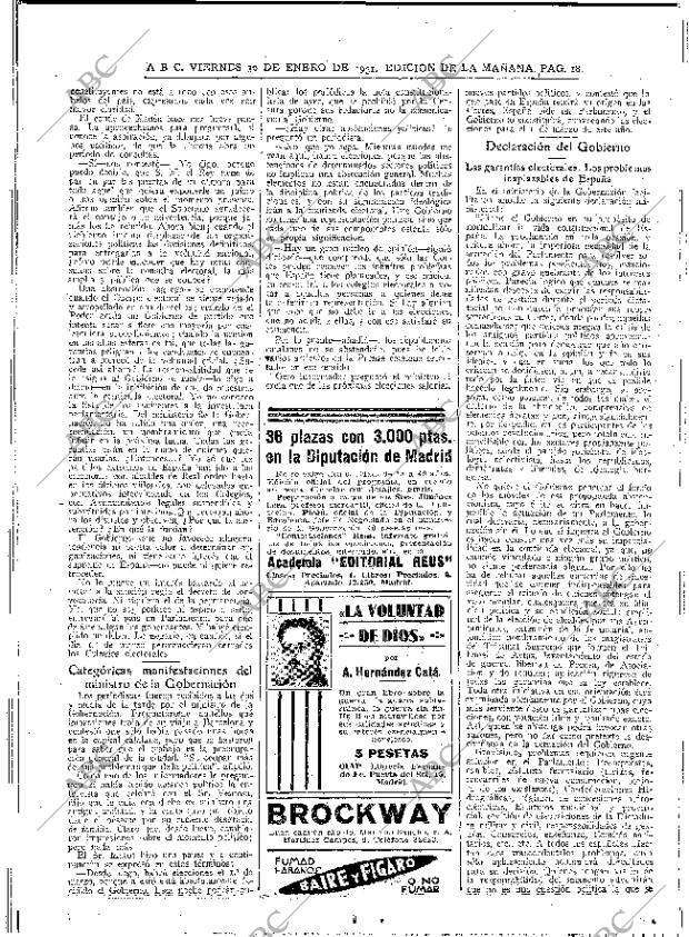 ABC MADRID 30-01-1931 página 18