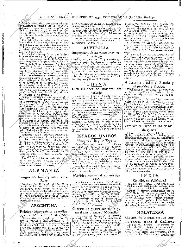 ABC MADRID 30-01-1931 página 36