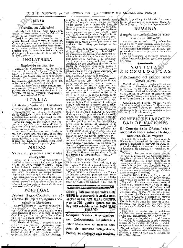 ABC SEVILLA 30-01-1931 página 31