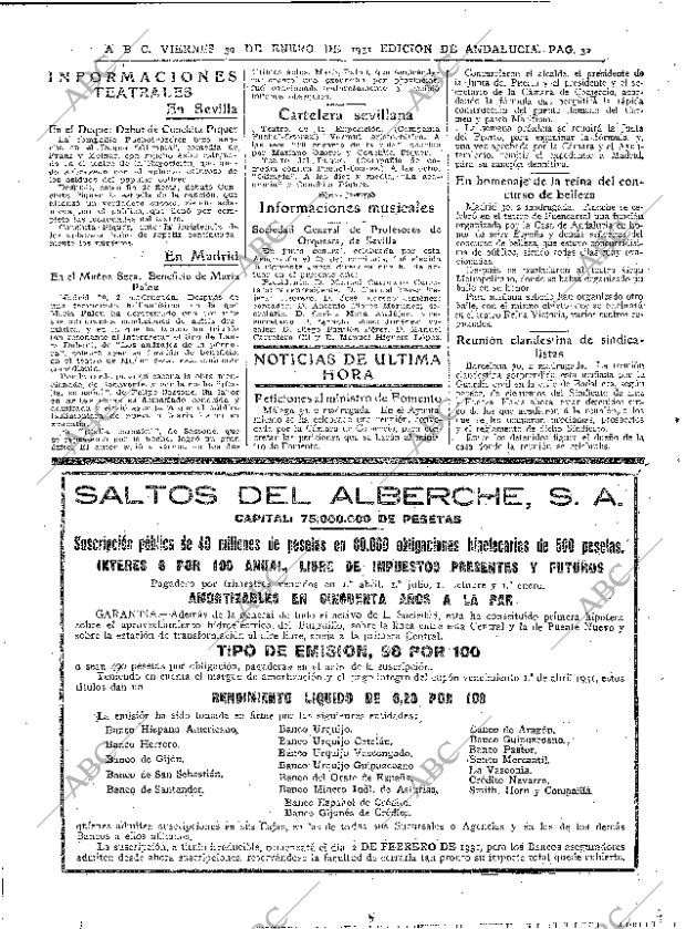 ABC SEVILLA 30-01-1931 página 32