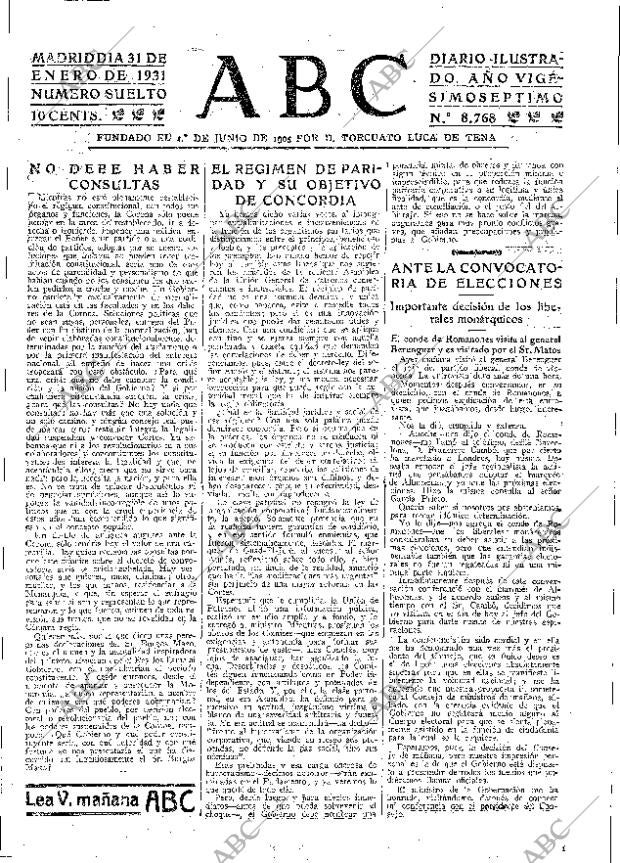 ABC MADRID 31-01-1931 página 25