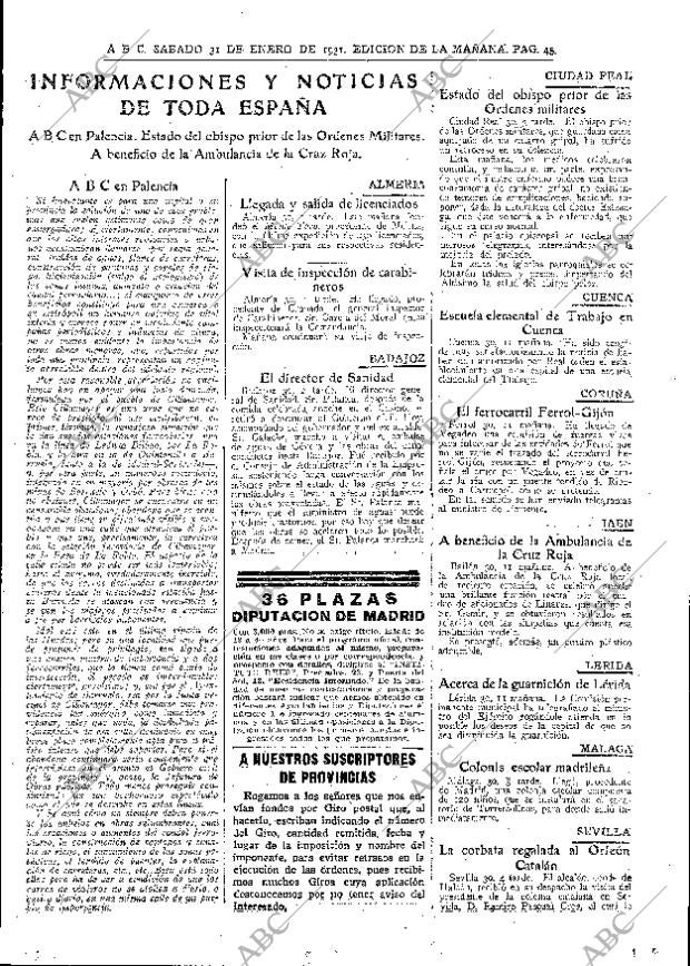 ABC MADRID 31-01-1931 página 45