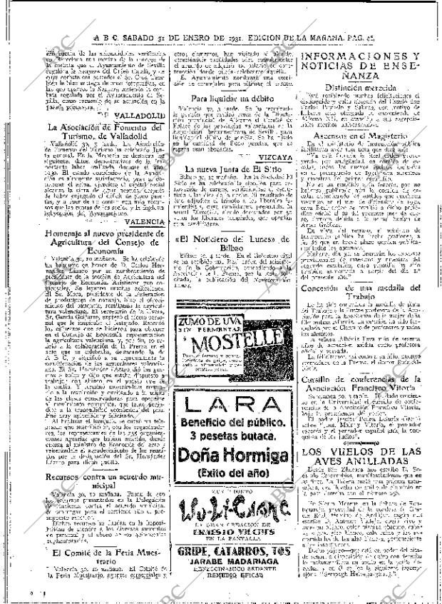 ABC MADRID 31-01-1931 página 46