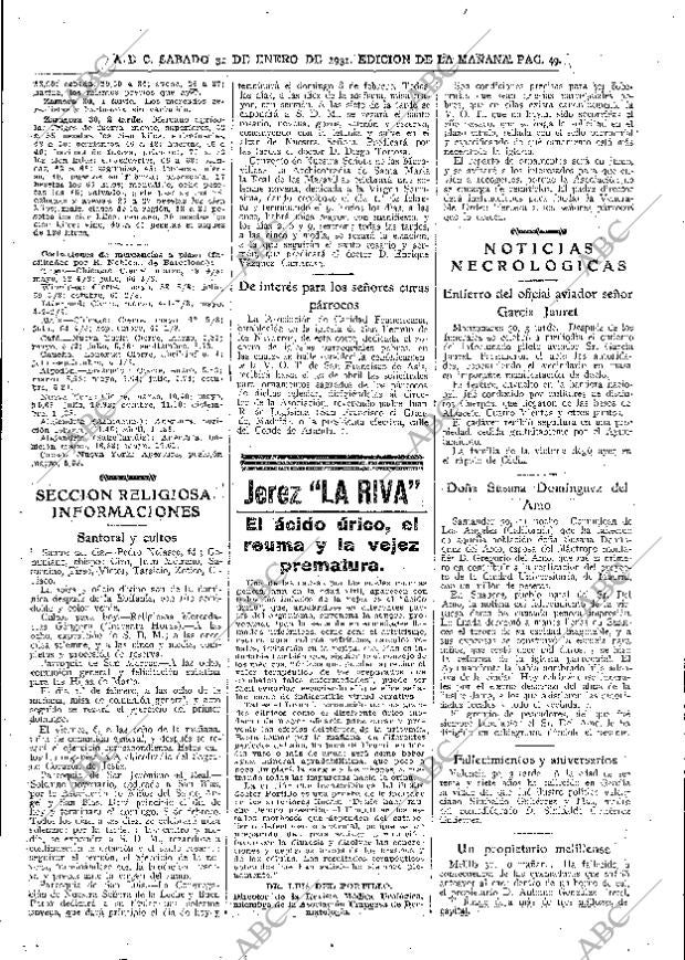 ABC MADRID 31-01-1931 página 49