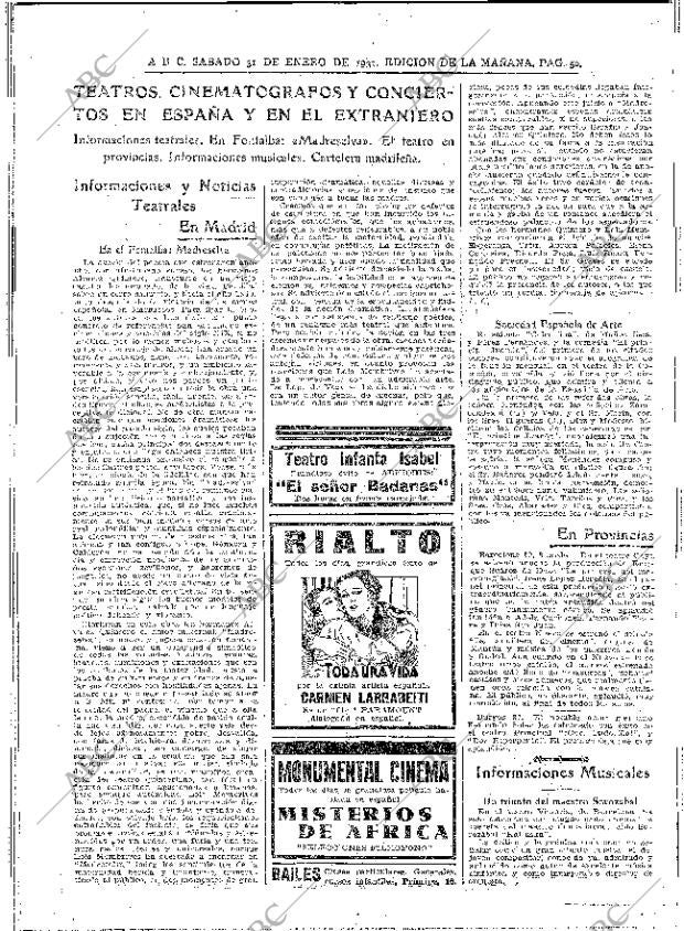 ABC MADRID 31-01-1931 página 50