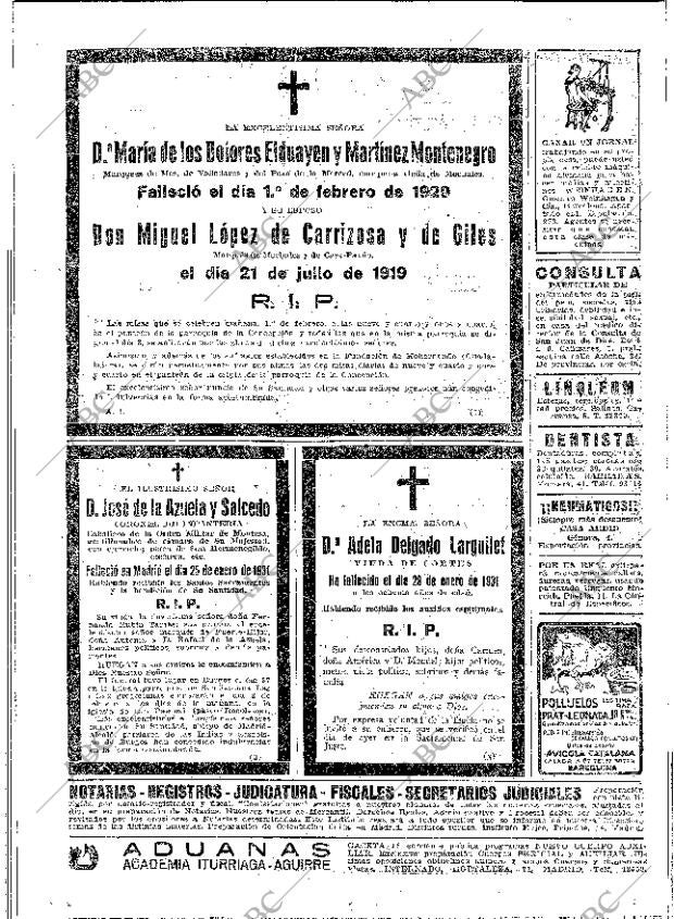 ABC MADRID 31-01-1931 página 60