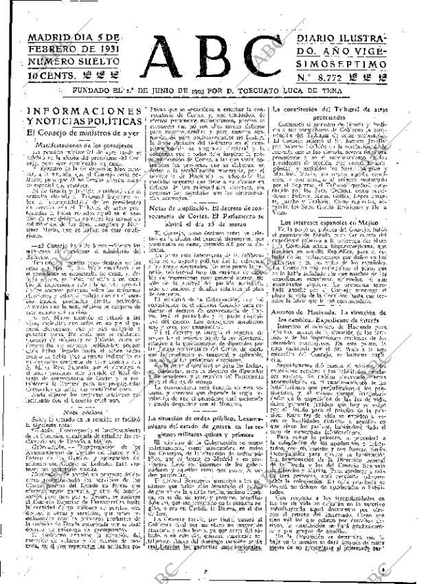 ABC MADRID 05-02-1931 página 25