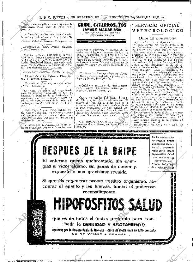 ABC MADRID 05-02-1931 página 40