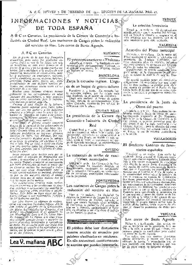 ABC MADRID 05-02-1931 página 45