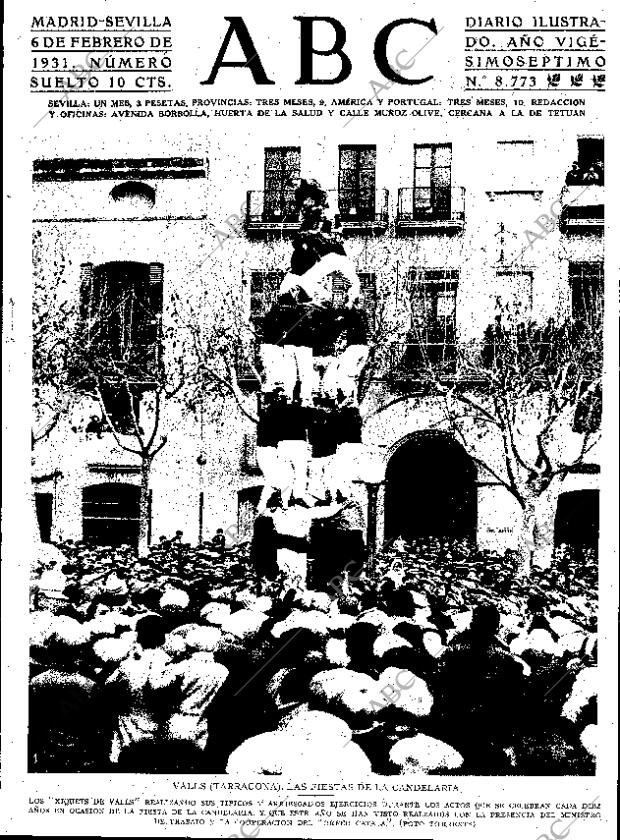 ABC SEVILLA 06-02-1931 página 1