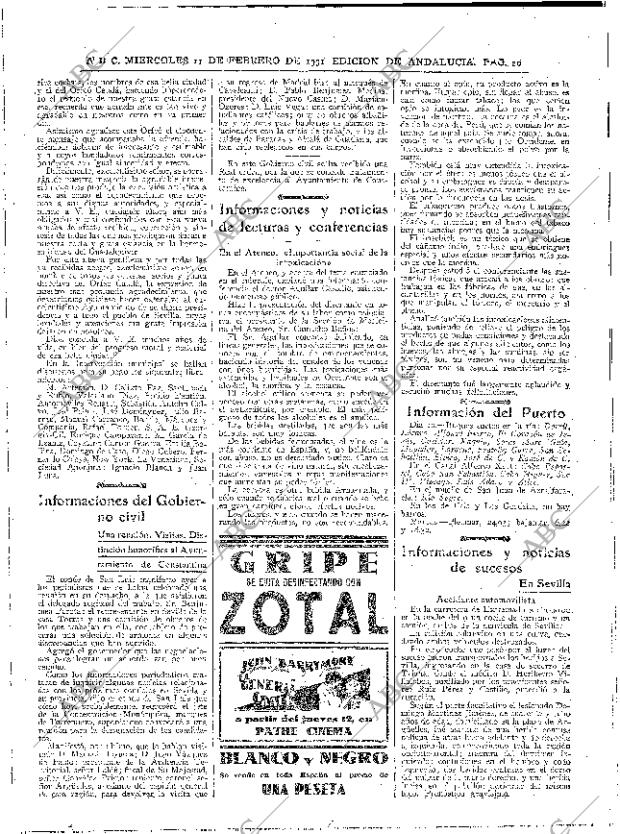 ABC SEVILLA 11-02-1931 página 16