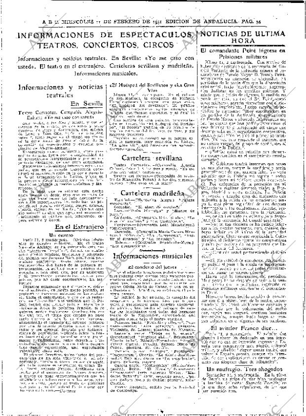 ABC SEVILLA 11-02-1931 página 30
