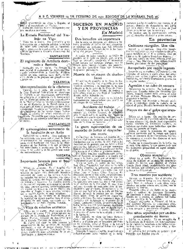 ABC MADRID 13-02-1931 página 36