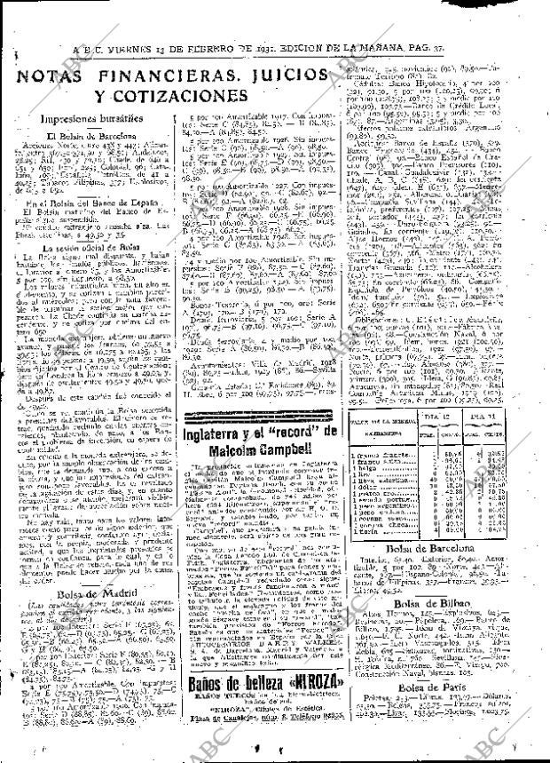 ABC MADRID 13-02-1931 página 37