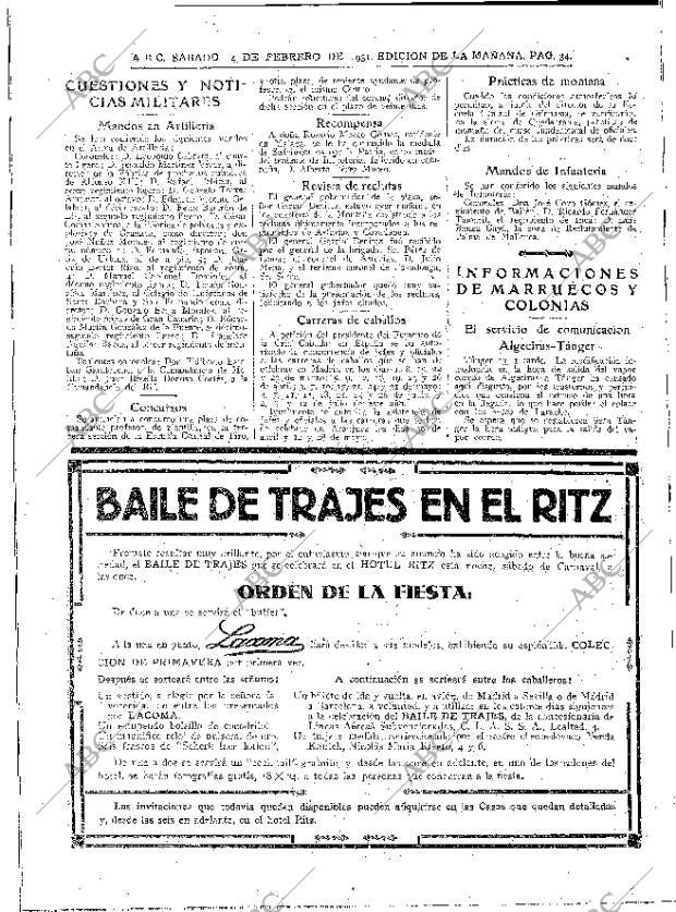 ABC MADRID 14-02-1931 página 34