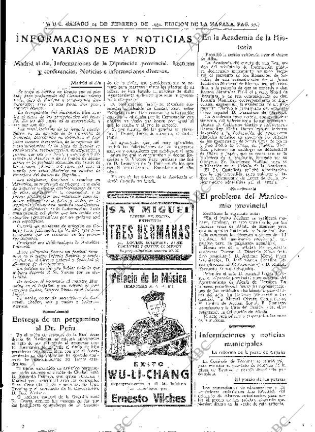 ABC MADRID 14-02-1931 página 37