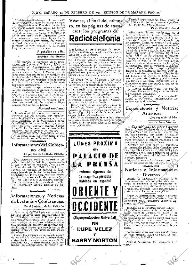 ABC MADRID 14-02-1931 página 39
