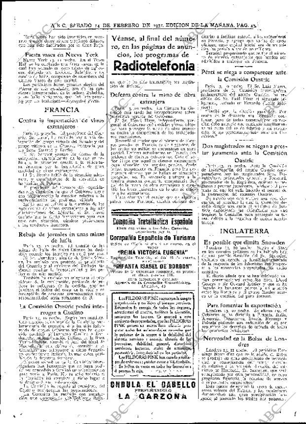 ABC MADRID 14-02-1931 página 43