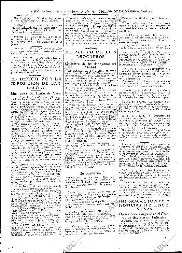 ABC MADRID 14-02-1931 página 45
