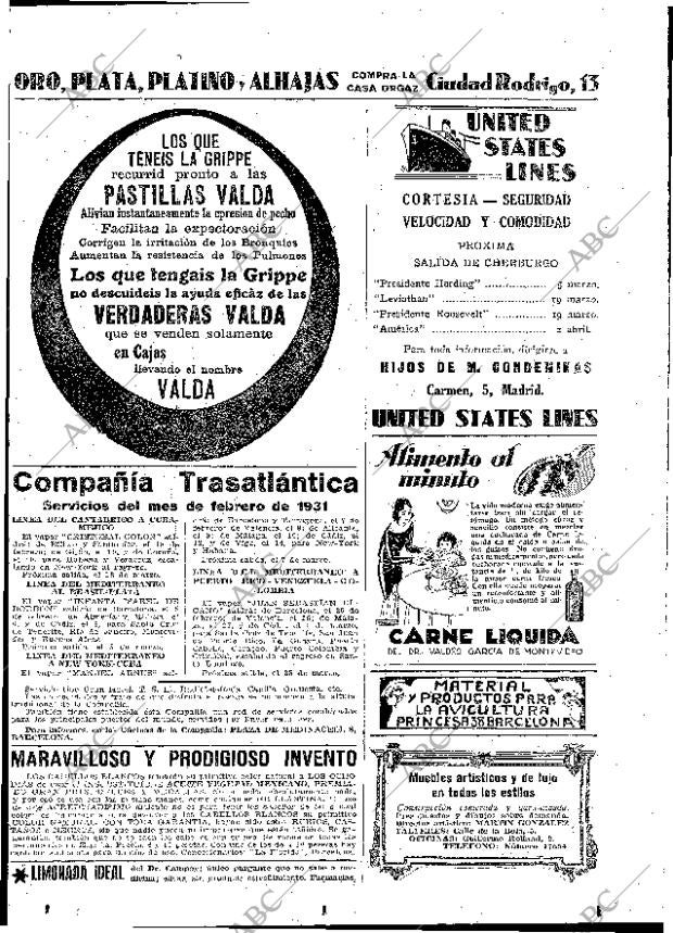 ABC MADRID 14-02-1931 página 63