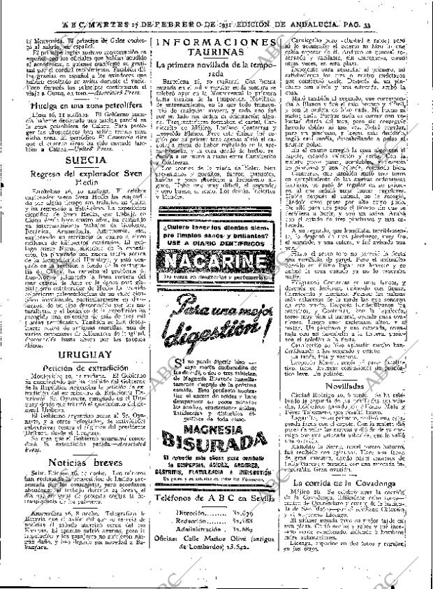 ABC SEVILLA 17-02-1931 página 33