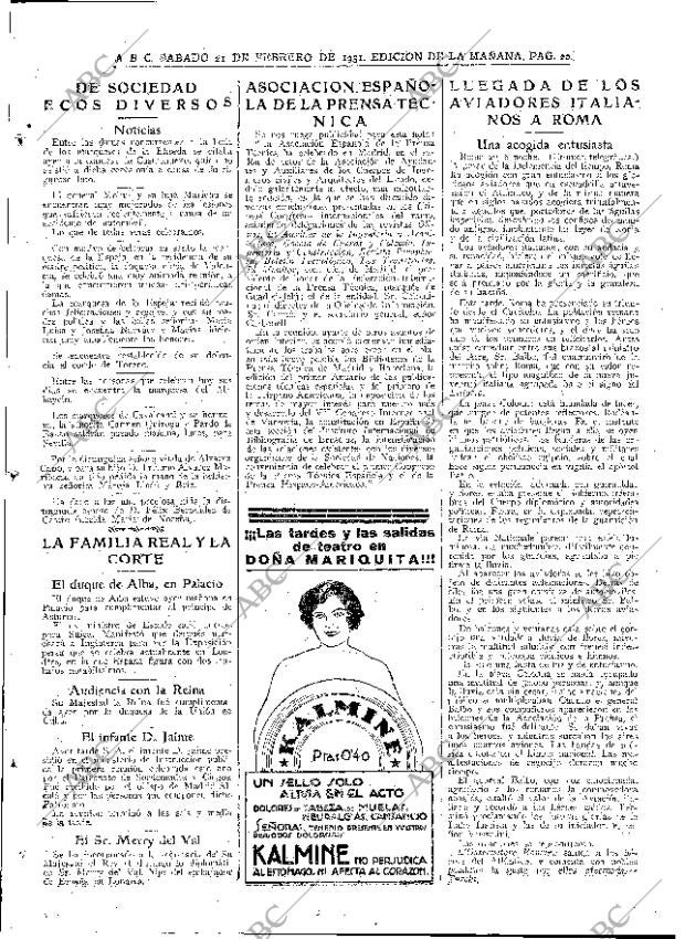 ABC MADRID 21-02-1931 página 29