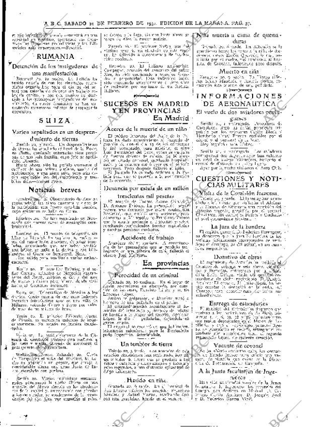 ABC MADRID 21-02-1931 página 37